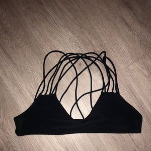 black moana bikini strappy top